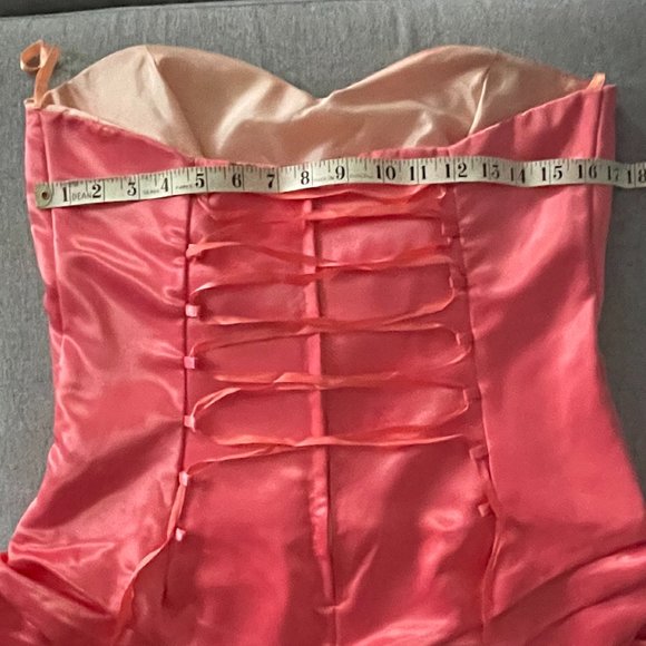 Pink Prom Dress corset tie back - Picture 8 of 9
